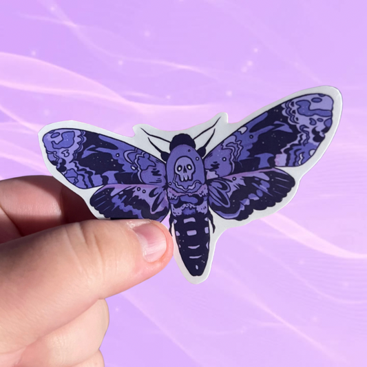Purple Death Moth | Vinyl Sticker